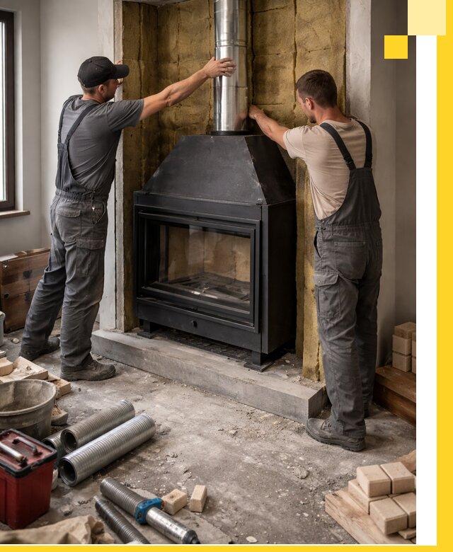 Изготовление и монтаж закрытых каминов в Похвистневе под ключ