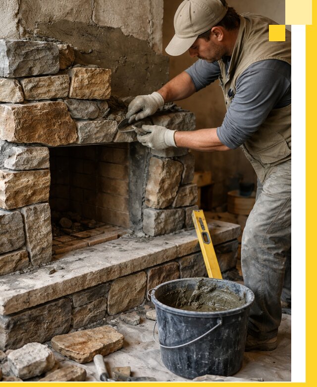 Изготовление и установка каменных каминов под ключ в Похвистневе