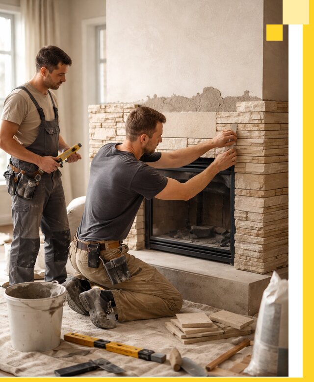 Установка и монтаж каминов для загородного дома в Похвистневе