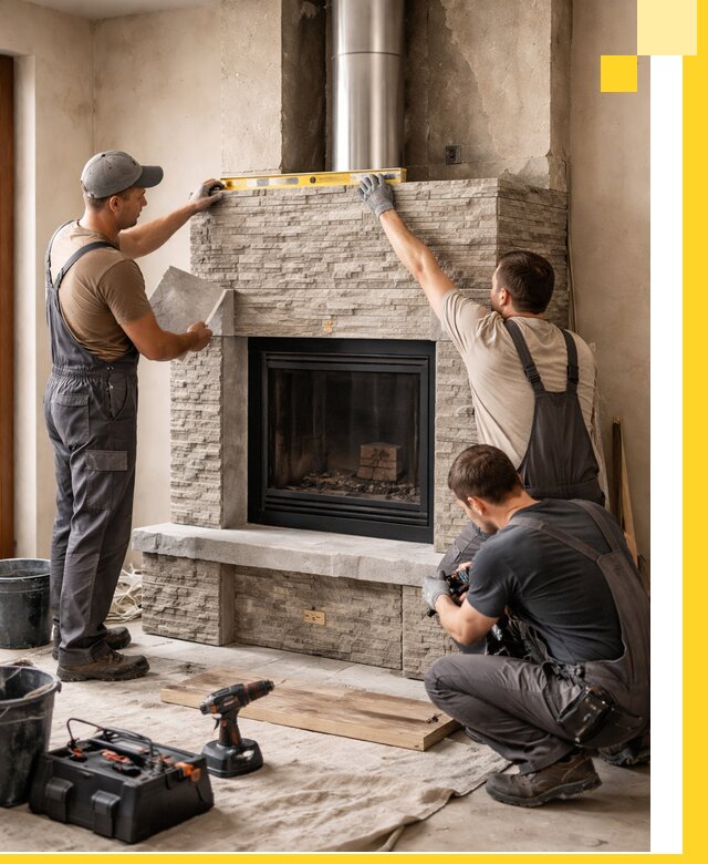 Профессиональный монтаж каминов под ключ в Похвистневе для дома