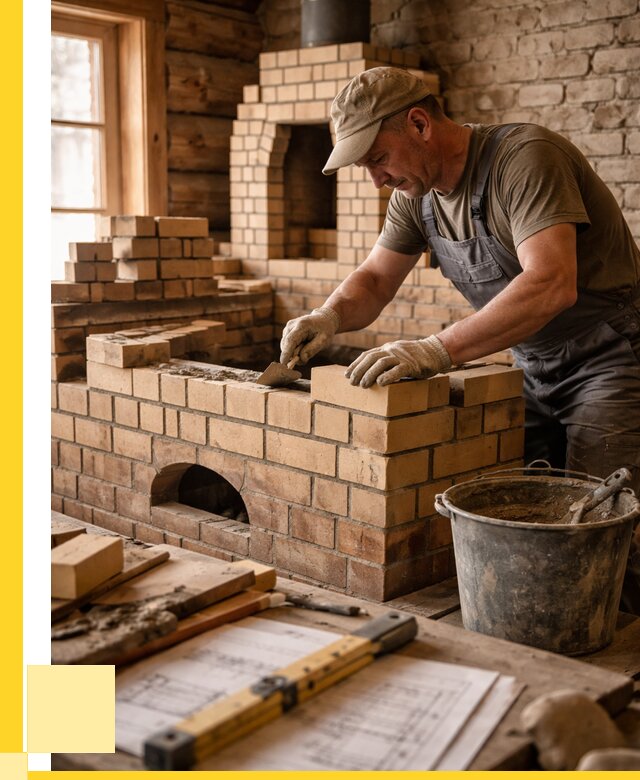 Кладка печей из кирпича в Похвистневе цены от 30756 р. - ЭриданПхв