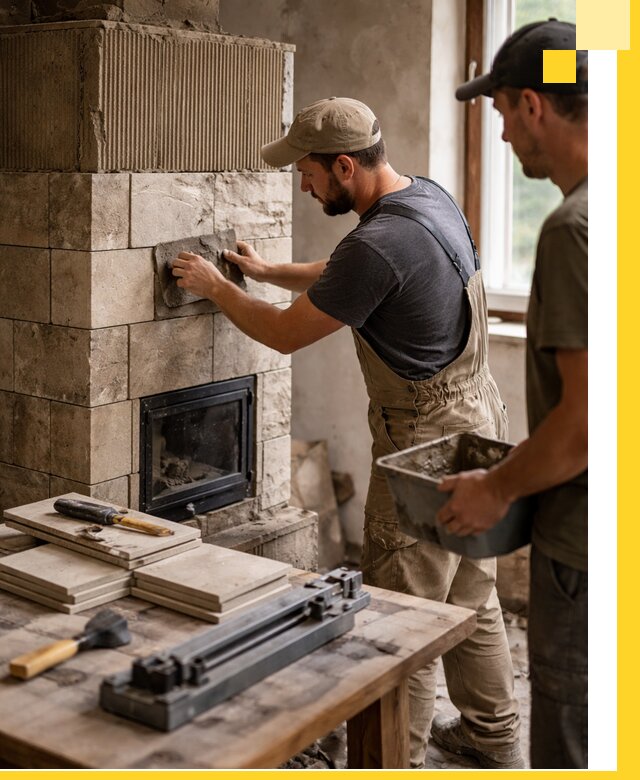 Профессиональная облицовка печей в Похвистневе: керамика и камень