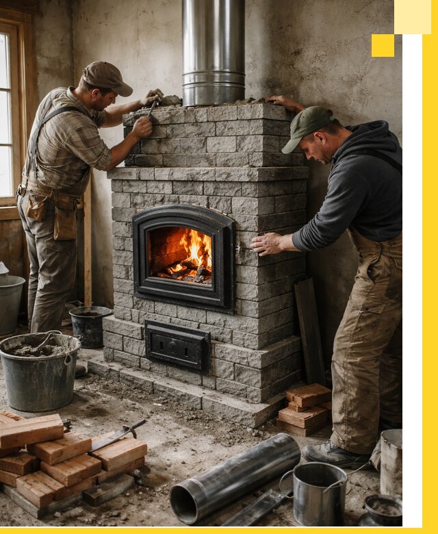 Производство, поставка и монтаж дровяных печей в Похвистневе