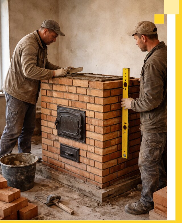 Отопительные печи под ключ в Похвистневе, установка и сборка