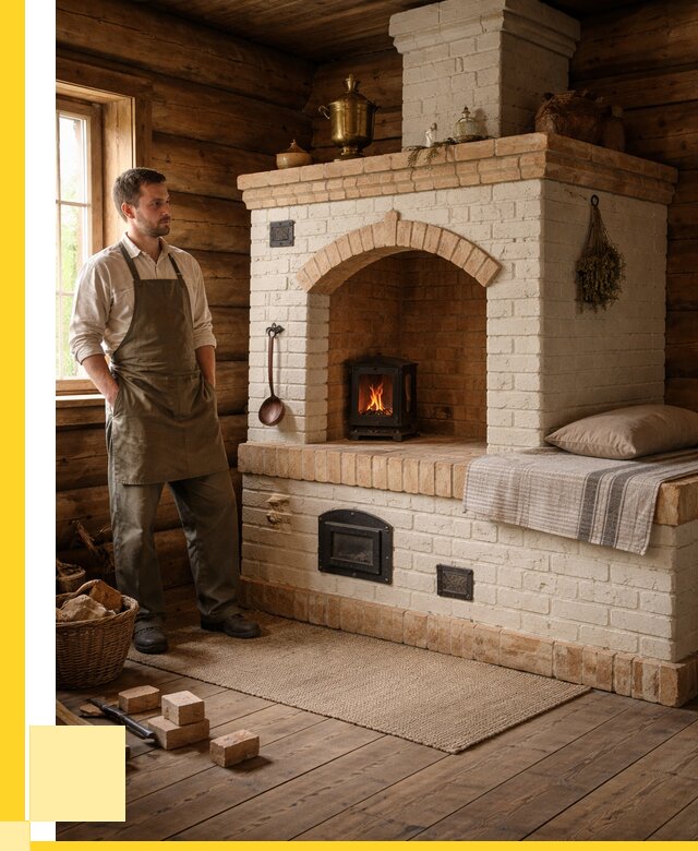 Русские печи с лежанкой под ключ в Похвистневе от 153780 р. ЭриданПхв