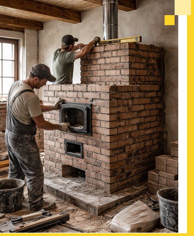 Печи для загородного дома под ключ в Похвистневе — монтаж и сервис