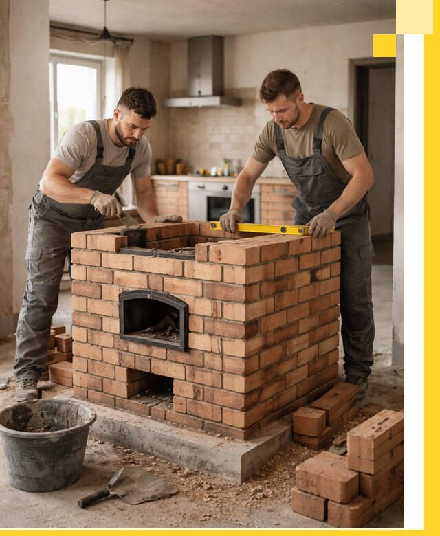 Установка и монтаж печей в частном доме в Похвистневе под ключ