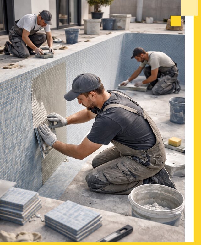 Облицовка бассейнов в Похвистневе плитка мозаика гидроизоляция