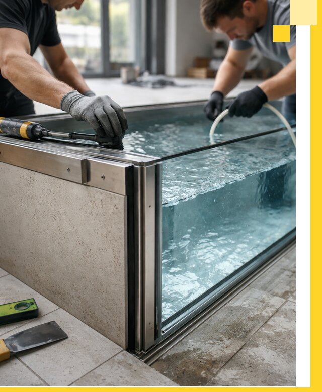 Проектирование и монтаж стеклянных бассейнов в Похвистневе