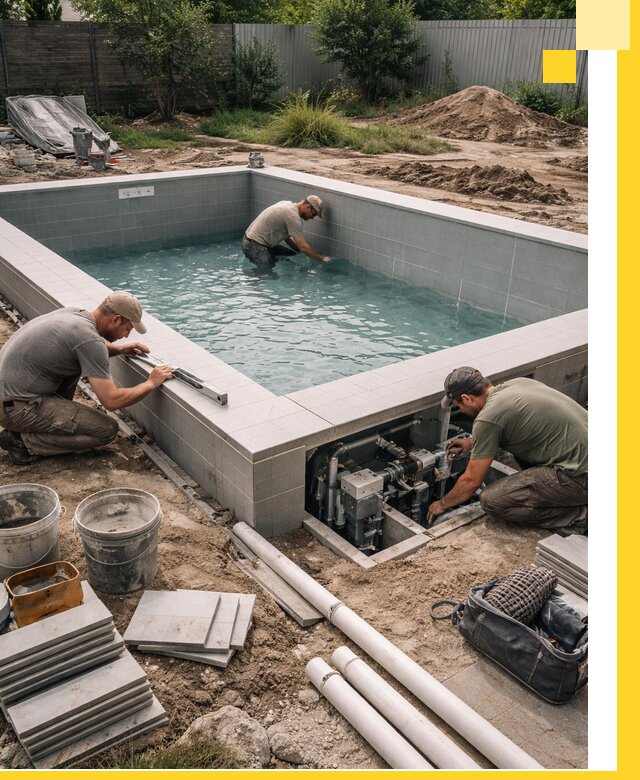 Строительство и монтаж бассейнов для дачи под ключ в Похвистневе