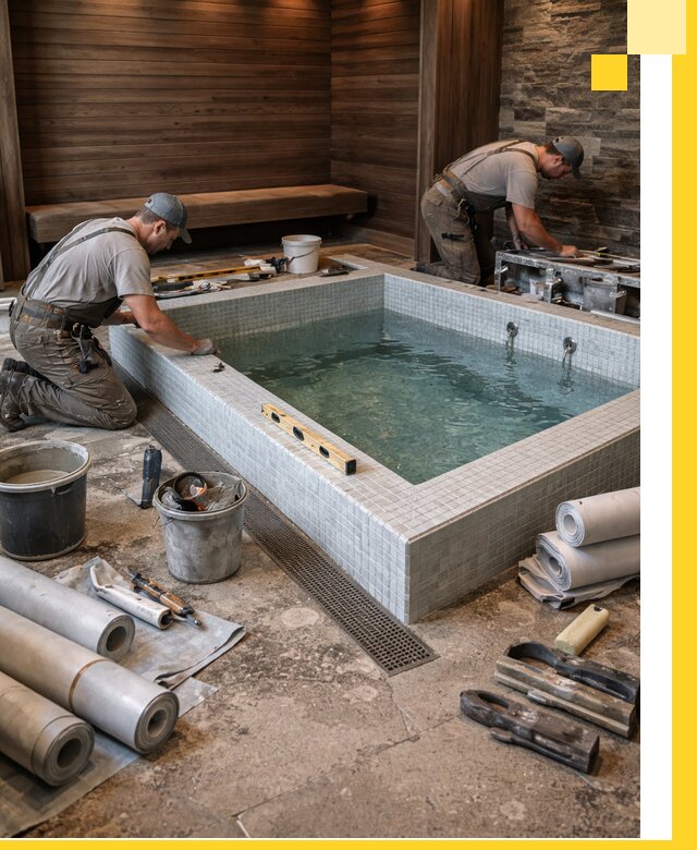 Установка и строительство бассейнов для сауны в Похвистневе