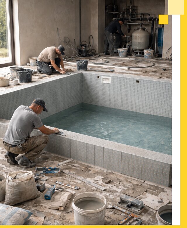 Строительство и монтаж бассейнов в помещении в Похвистневе