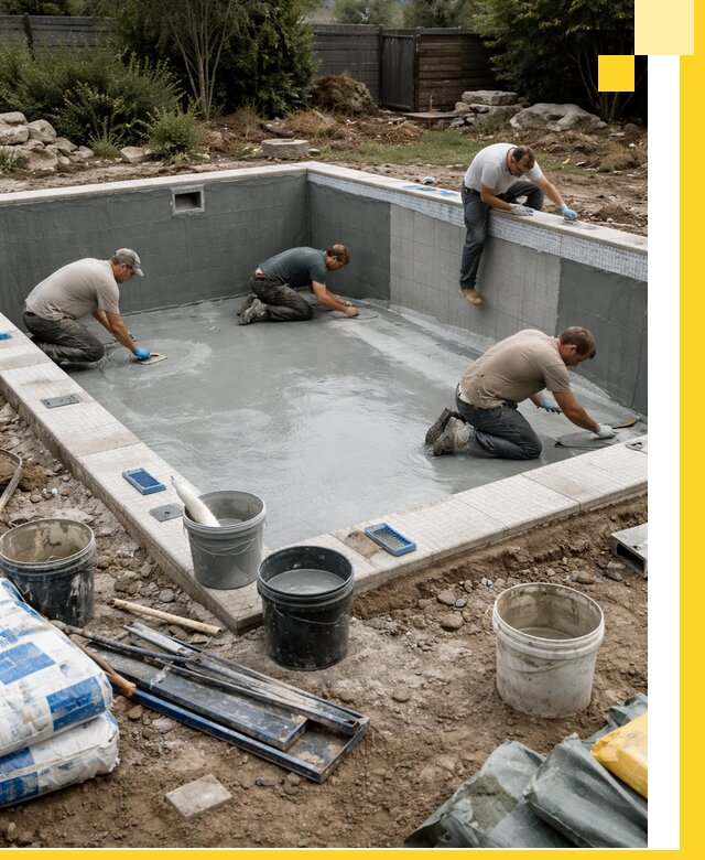 Изготовление и монтаж чаши бассейна под ключ в Похвистневе