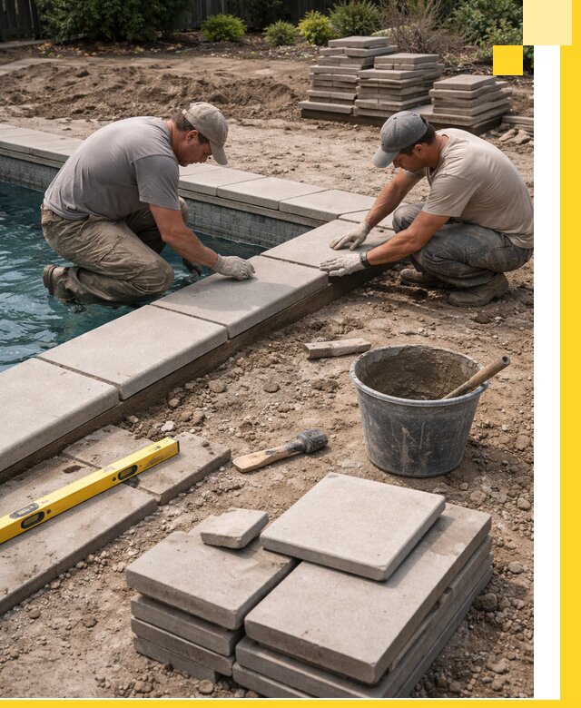 Установка и изготовление копингового камня для бассейнов в Похвистневе