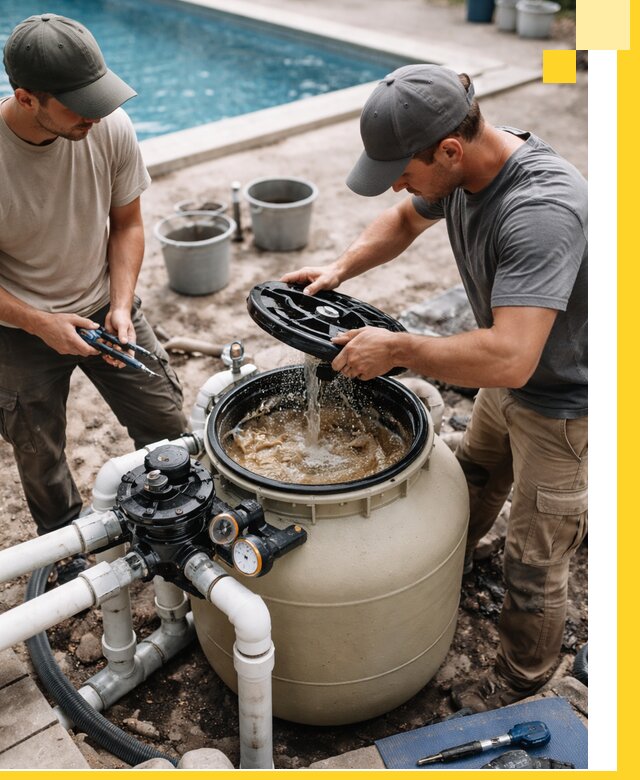 Установка и обслуживание песочных фильтров для бассейнов в Похвистневе