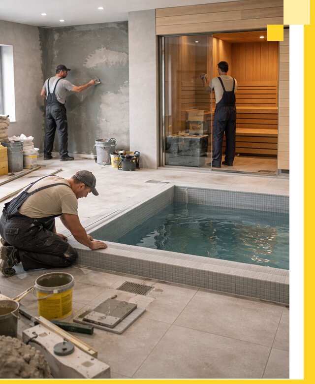 Проектирование и строительство сауны с бассейном в Похвистневе