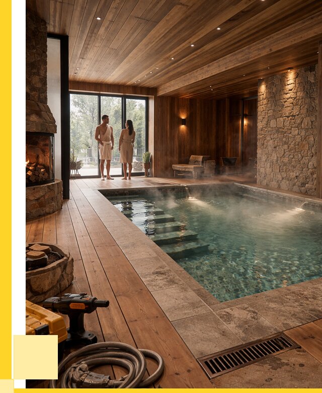 Проекты бань с бассейном под ключ в Похвистневе от 76890 р., ЭриданПхв