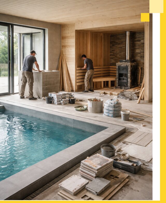 Проектирование и строительство бань с бассейном в Похвистневе