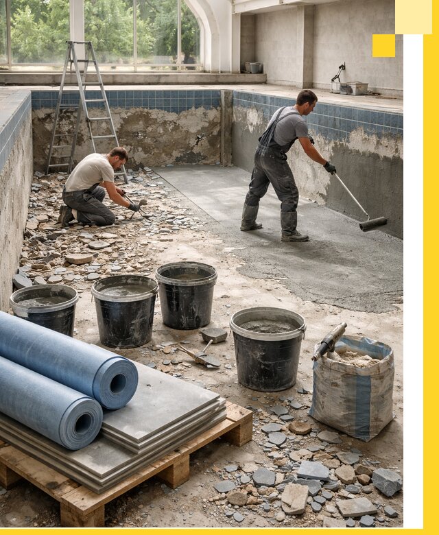 Реконструкция бассейнов в Похвистневе: ремонт, гидроизоляция