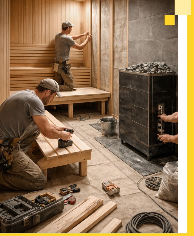 Дизайн и строительство интерьерных саун под ключ в Похвистневе