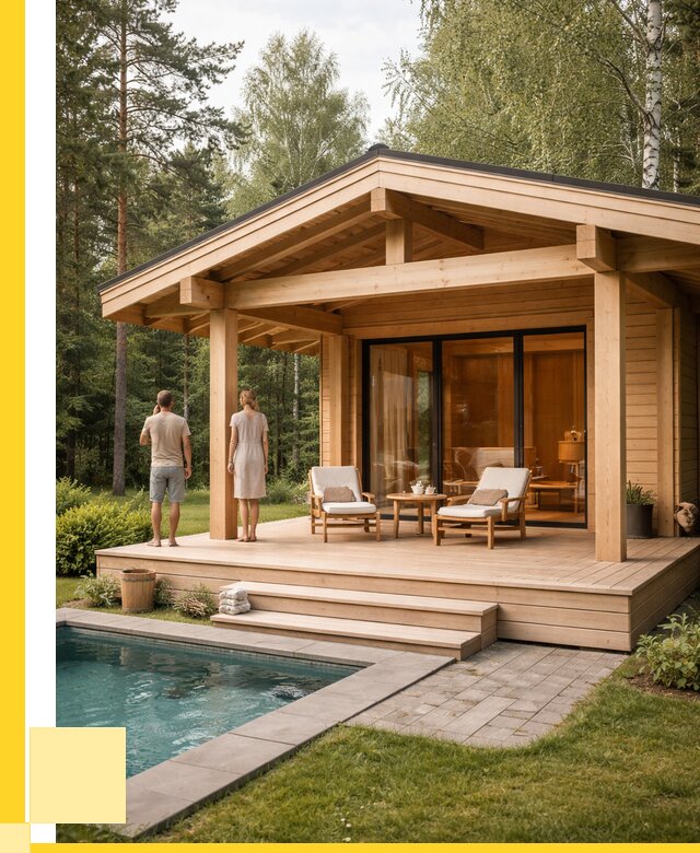 Бани с террасой под ключ в Похвистневе от 615120 р. | ЭриданПхв