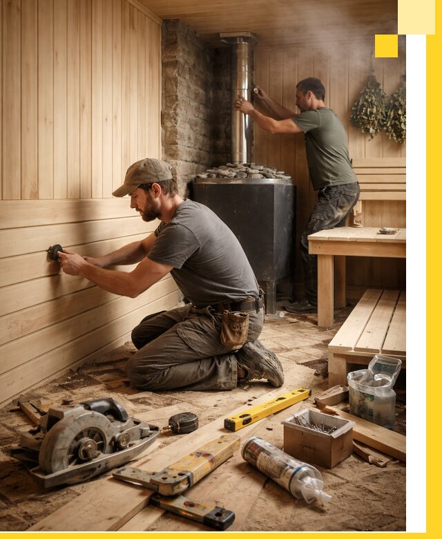 Полное строительство и оснащение парных под ключ в Похвистневе