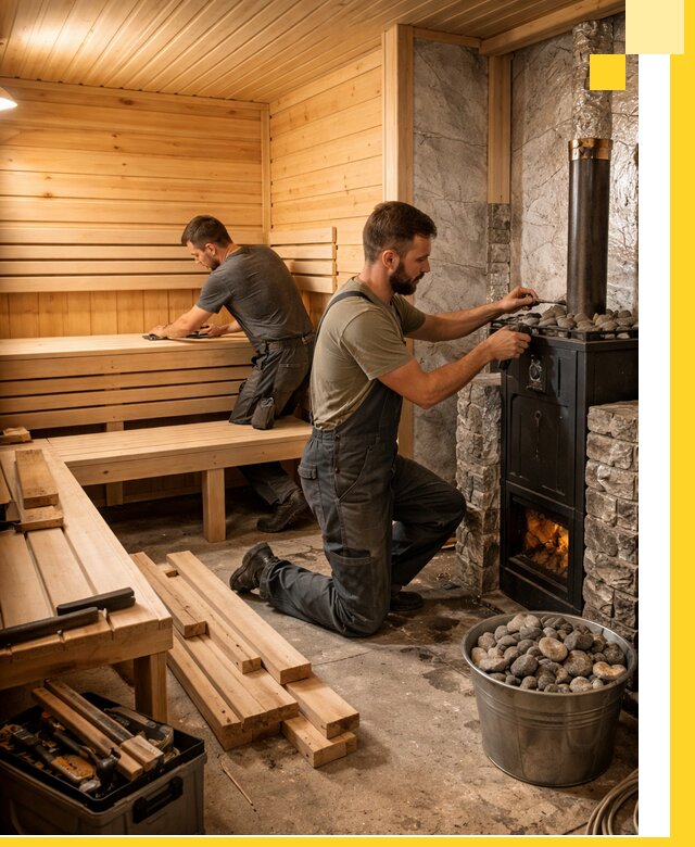 Дизайн и строительство интерьеров бань под ключ в Похвистневе