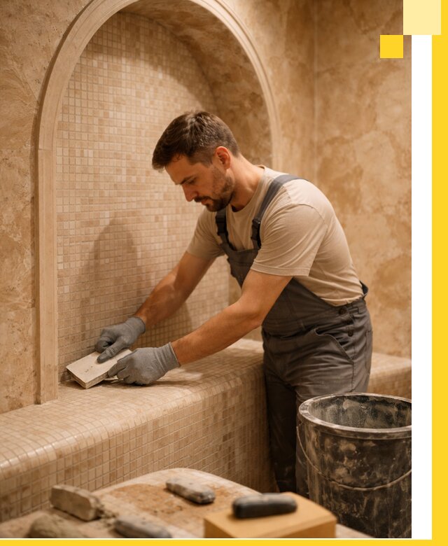 Профессиональная отделка хамамов с мозаикой под ключ в Похвистневе