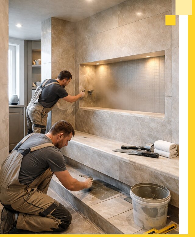 Профессиональное строительство хамама в квартире в Похвистневе