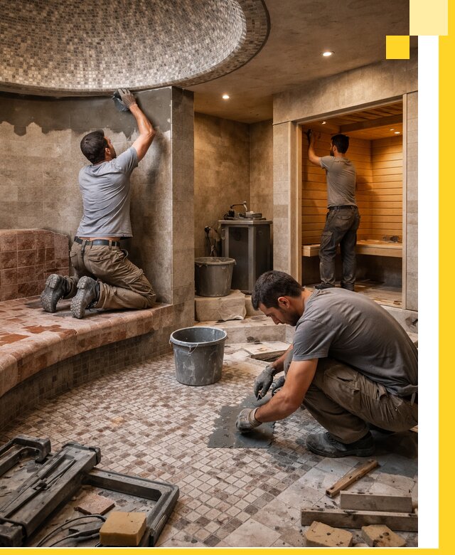 Проект и строительство хамама бани и сауны под ключ в Похвистневе