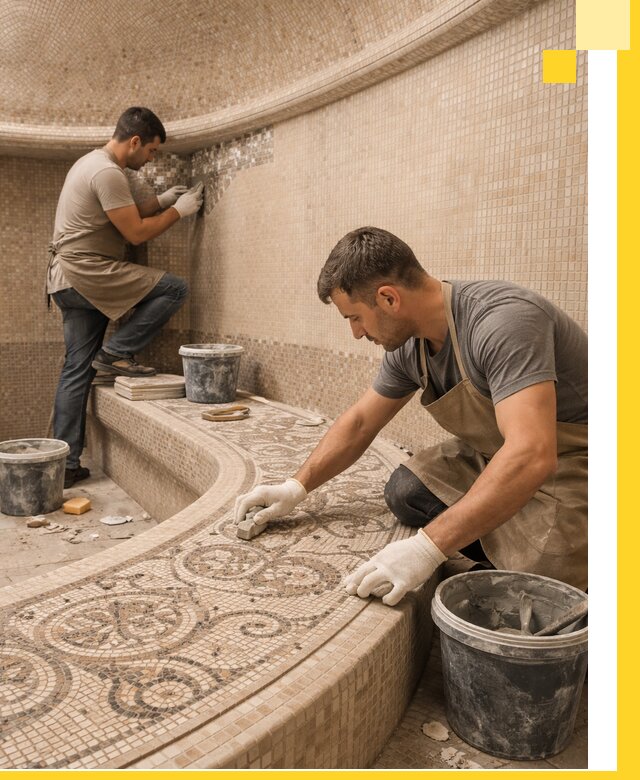 Плитка для хамама в Похвистневе, укладка, подбор и поставка