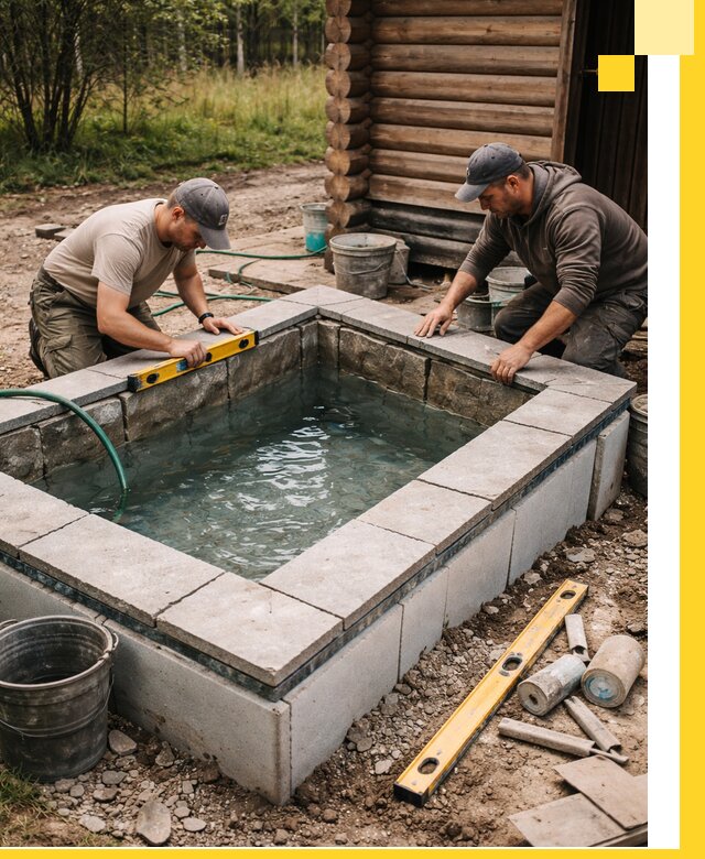 Изготовление и установка холодных купелей под ключ в Похвистневе